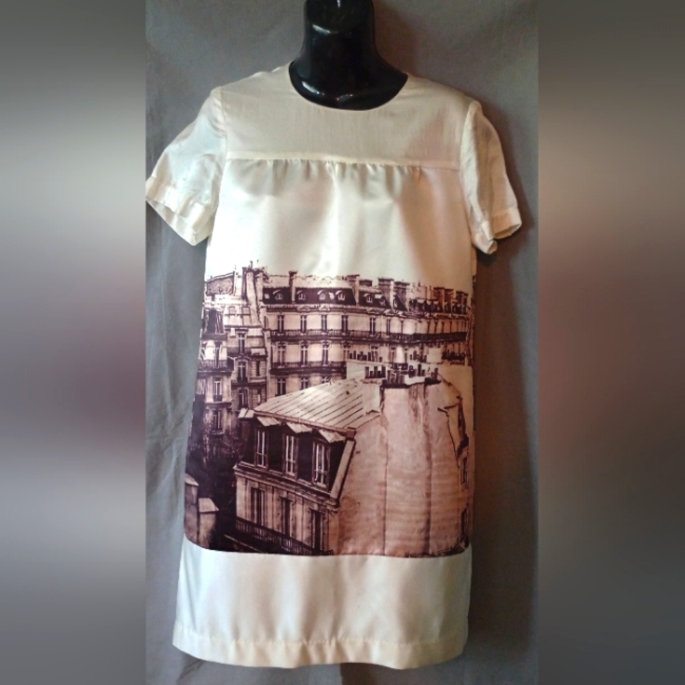 Prada Silk Dress Italian Landscape Scenery Picture Dress Rare